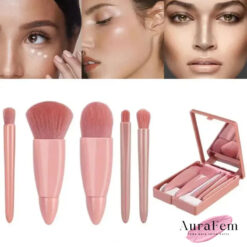 Juego de 5 brochas de maquillaje de tamaño de viaje